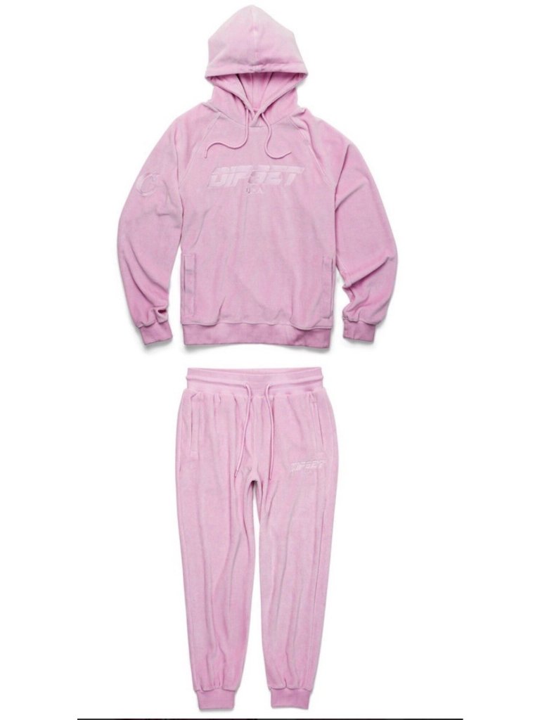 Cookies Sf X Dipset Pink Velour Tracksuit Jogger Pants Hoodie Menâs Sz 2x Rare